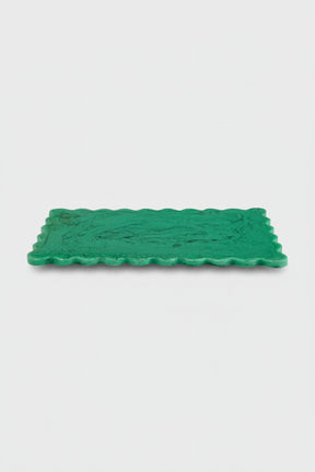 Resin Scallop Rectangular Cheese Board - 14 Inches