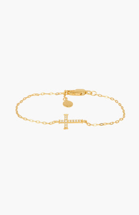 Delicate Cross Chain Breaker Bracelet