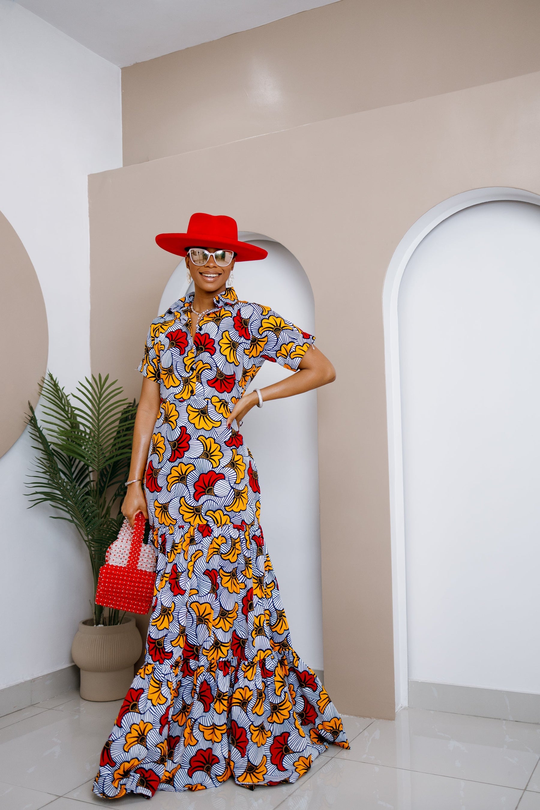 Nwokediuko Kaftan Maxi Dress – Handmade African Ankara Elegance