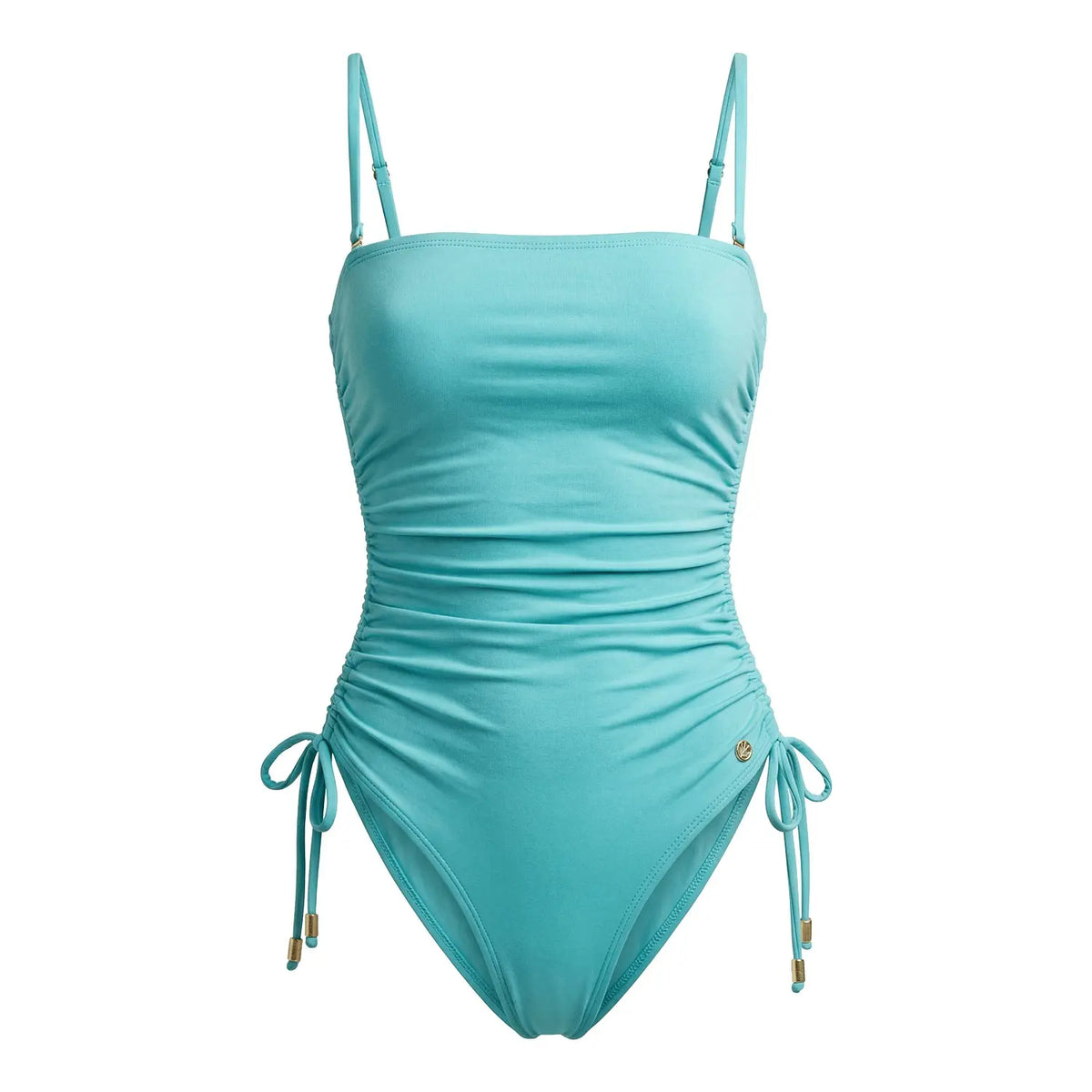 Ruched Side Swimsuit Aqua