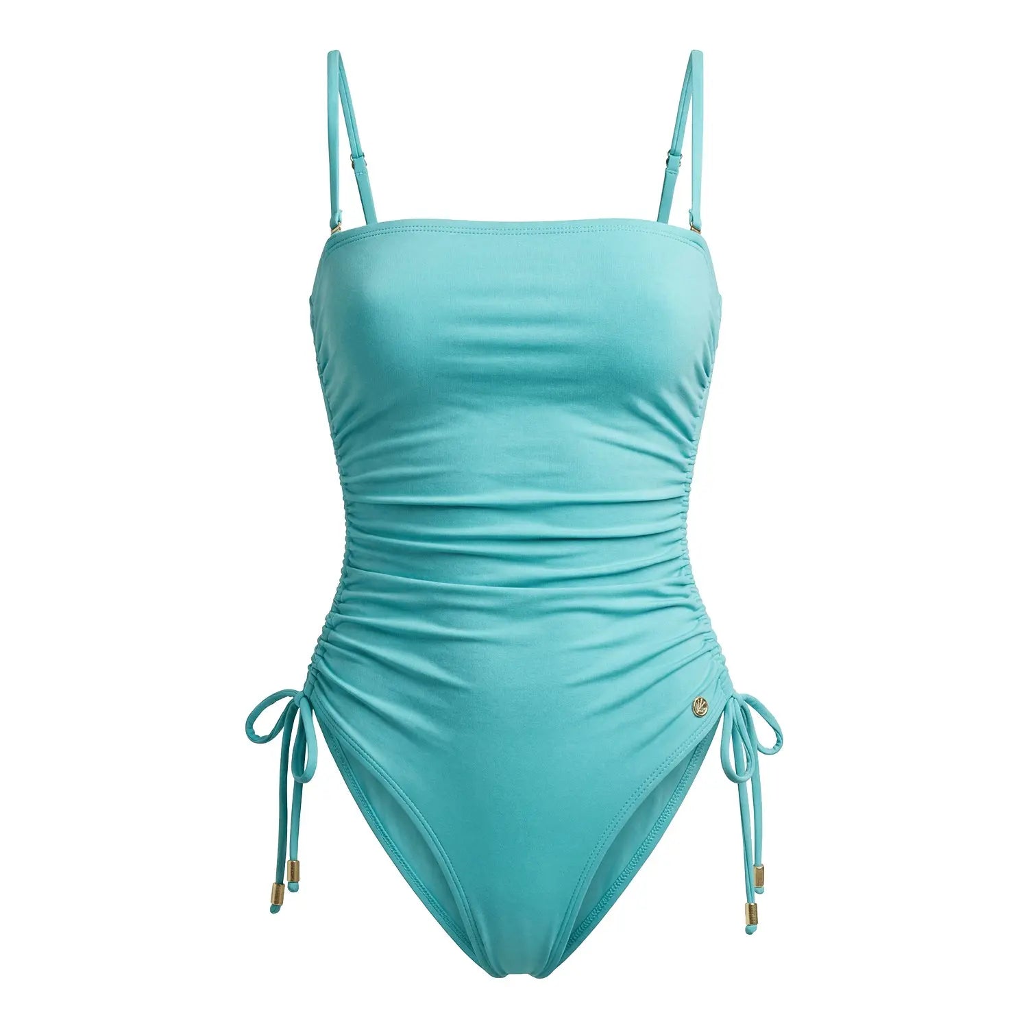 Ruched Side Swimsuit Aqua