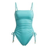 Ruched Side Swimsuit Aqua