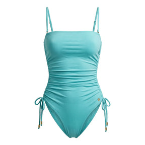 Ruched Side Swimsuit Aqua
