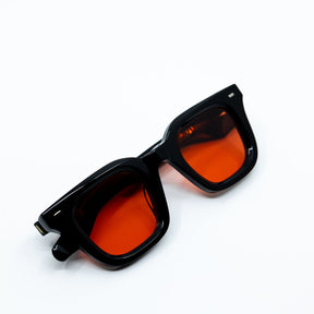 Zid Sunglasses with Black Frame & Red Lens