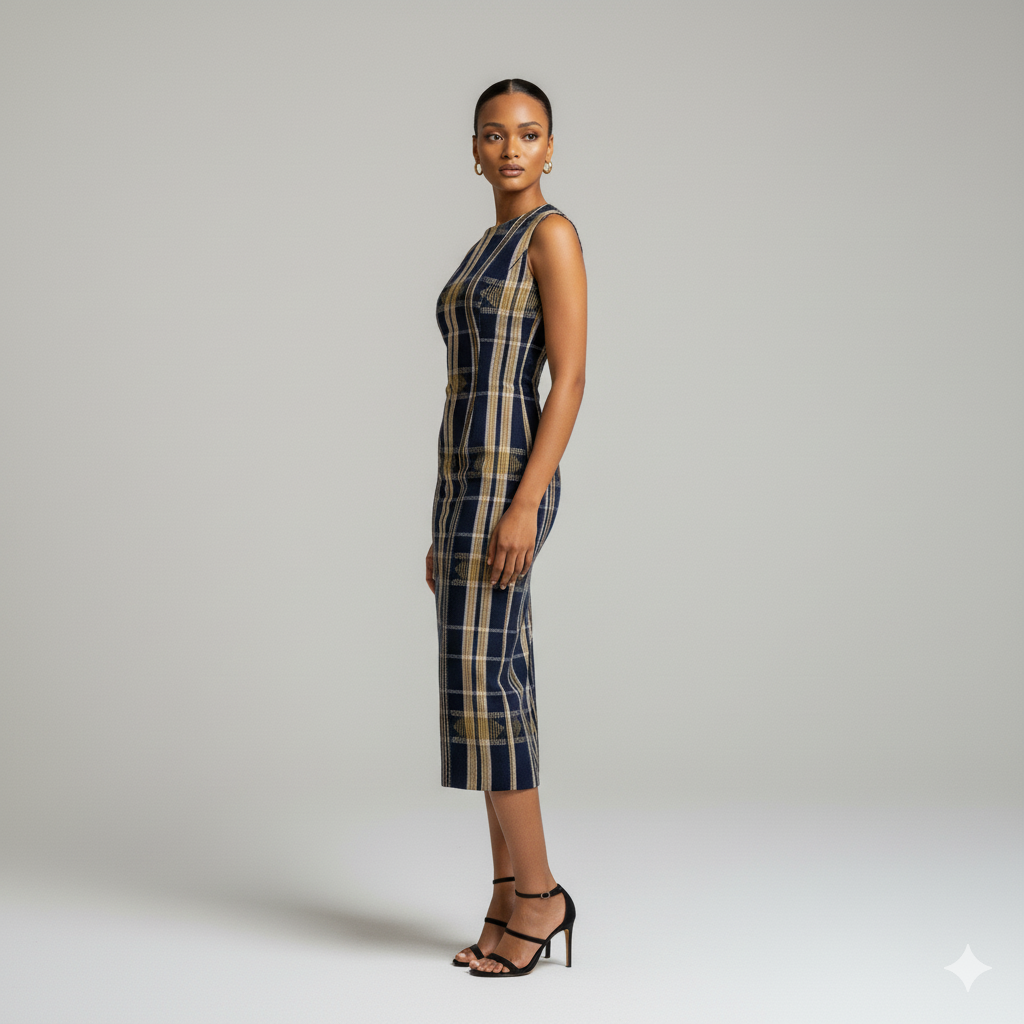 Renee Vintage Aso Oke Sculpt Dress