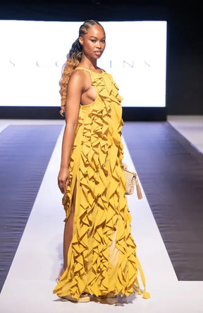 Tide Ruffle Gown - Chuks Collins - Amber Dancing Collection