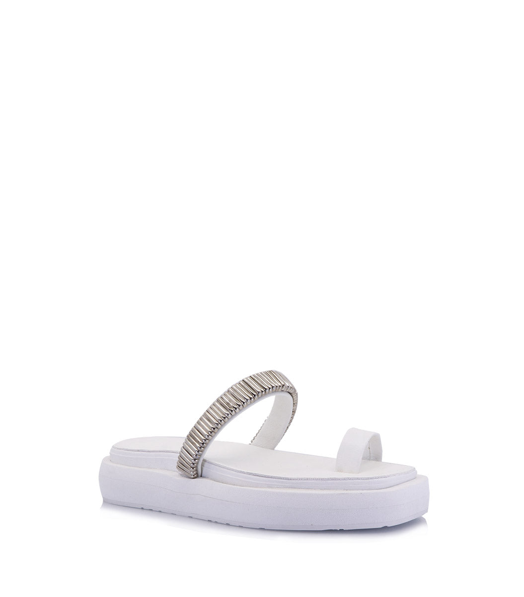 Elevated White Eco-Friendly Sandals Comfy