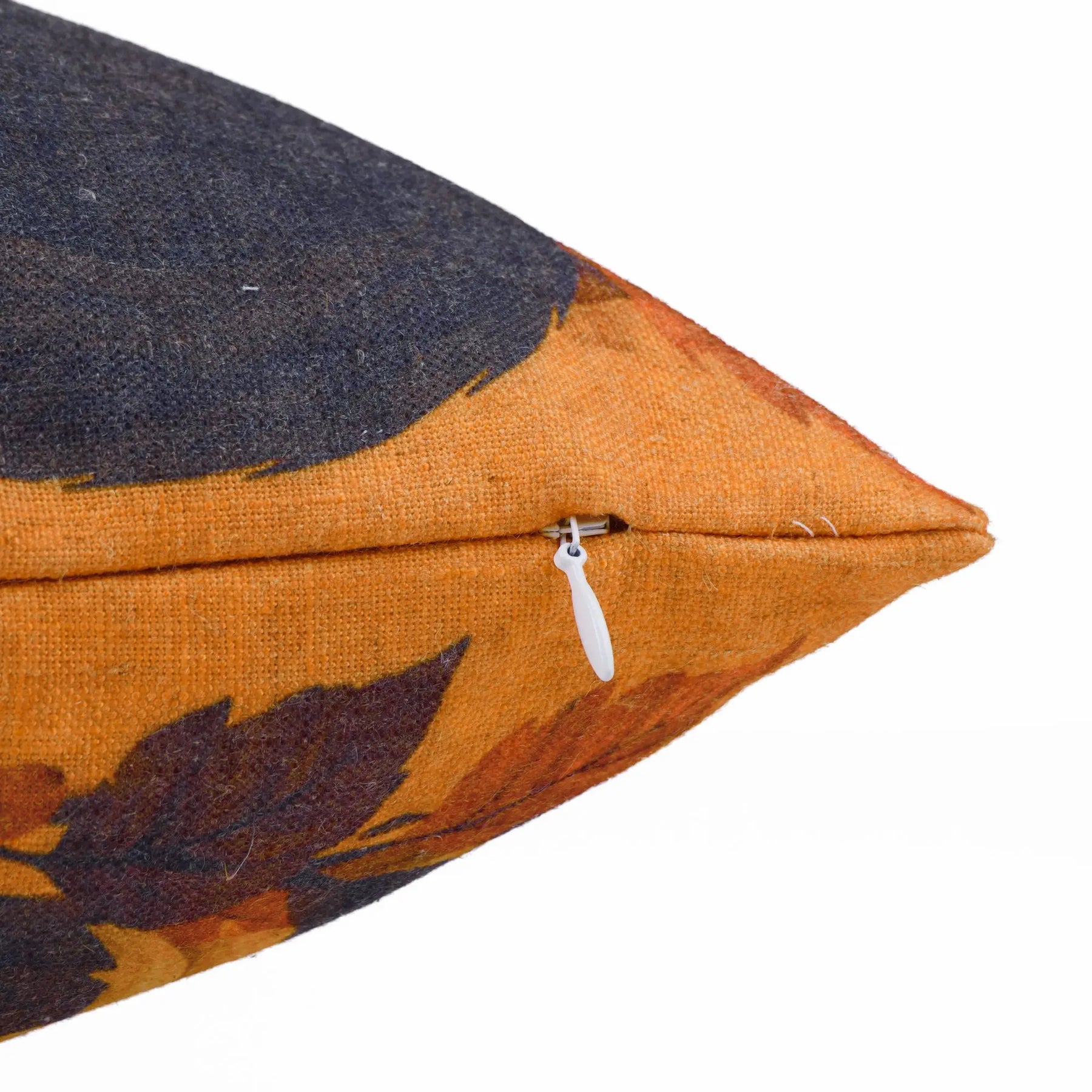Spooky Season Linen Lumbar Pillow Cover - Ghost Black Cat
