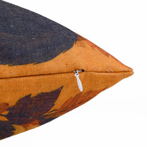 Spooky Season Linen Lumbar Pillow Cover - Ghost Black Cat