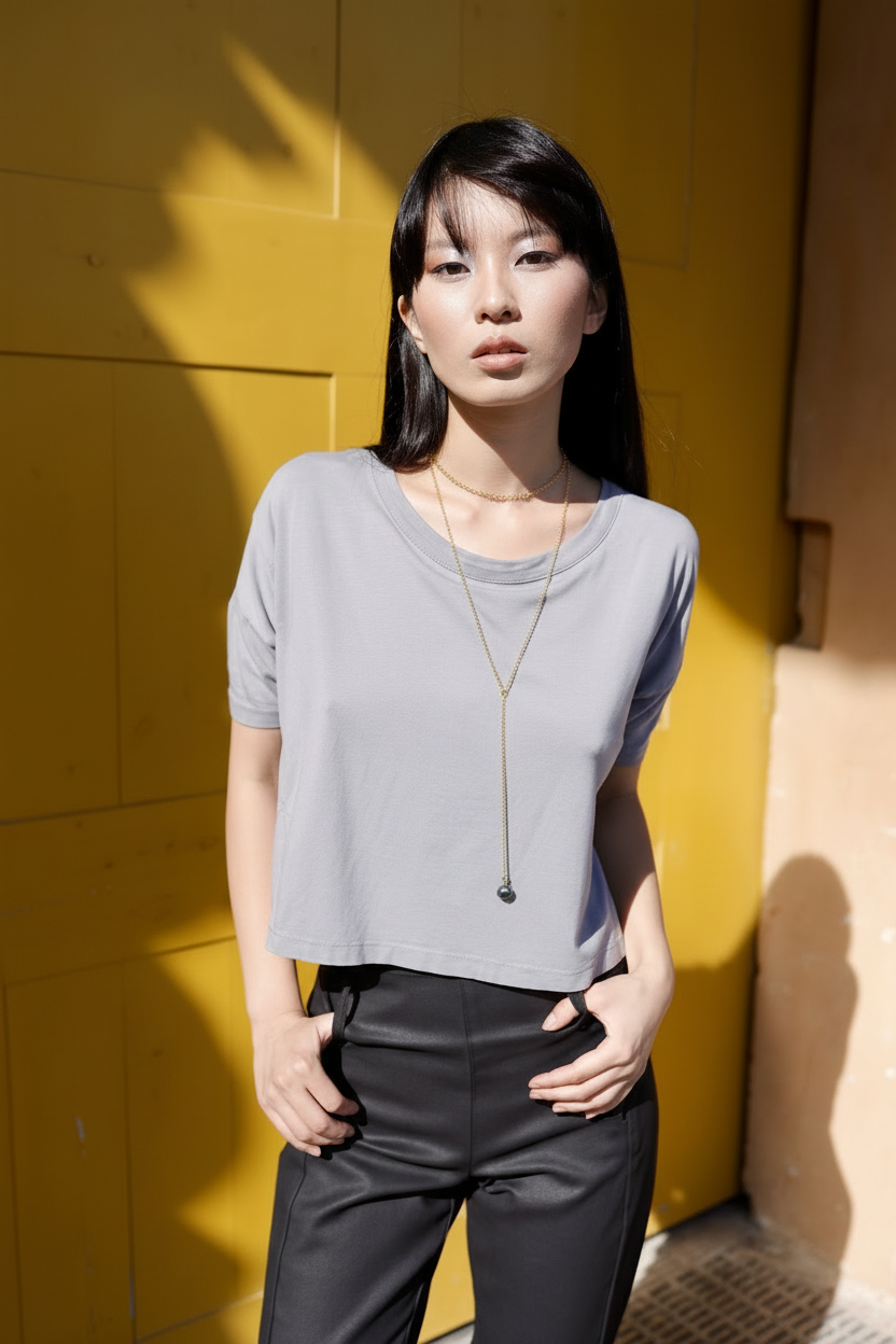 Black Pearl Lariat Chain