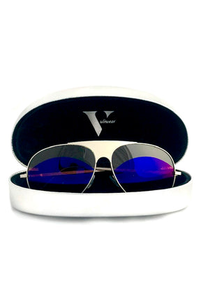 Pearl Polarized Aviator Sunglasses