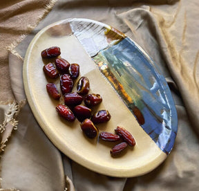 Abstract Blonde Serving Platter