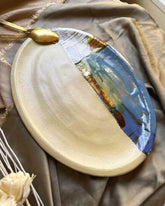 Abstract Blonde Serving Platter