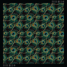 Black Kintsugi Print MT Scarf