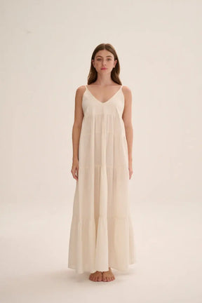 TIEMPOS Dress Beige