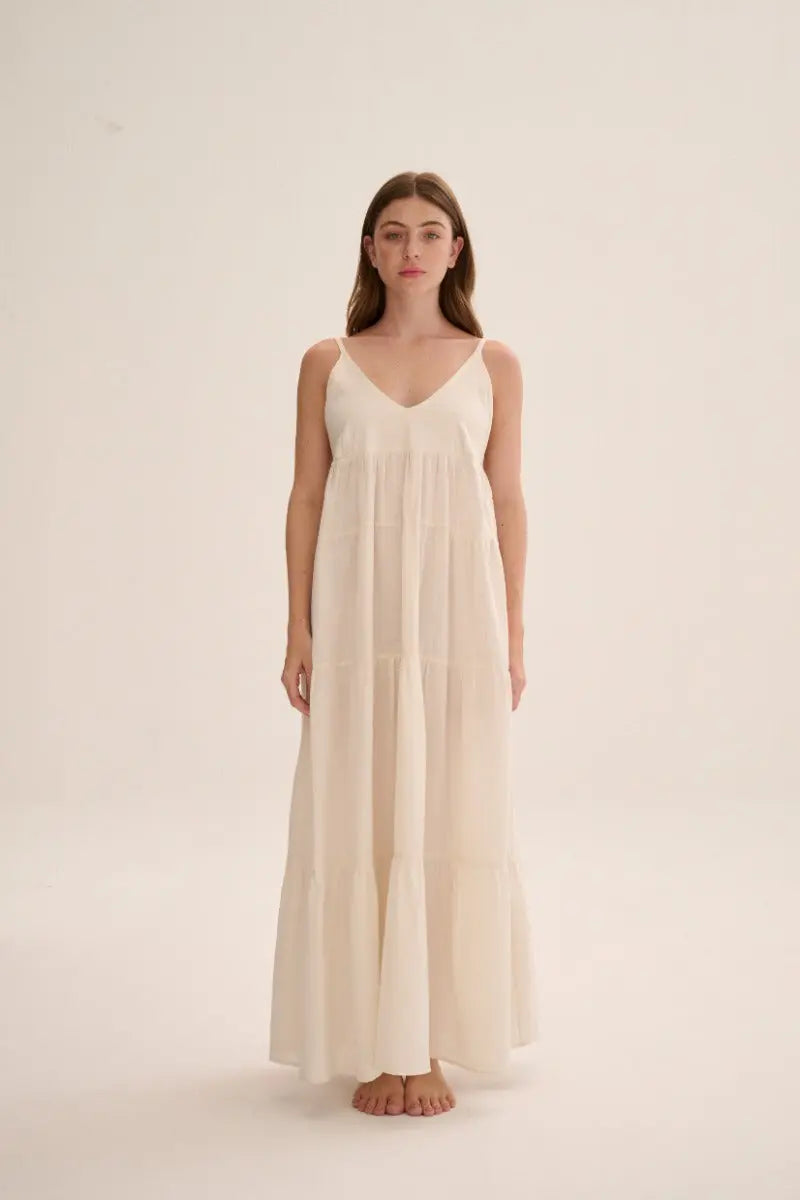 TIEMPOS Dress Beige