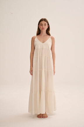 TIEMPOS Dress Beige