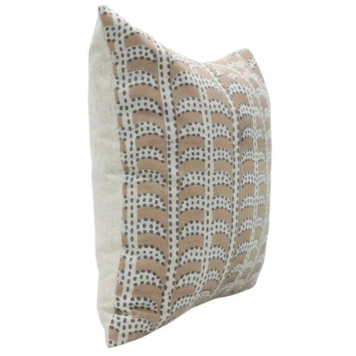 Interior Block Print Linen Blend Pillow Cover - Garud