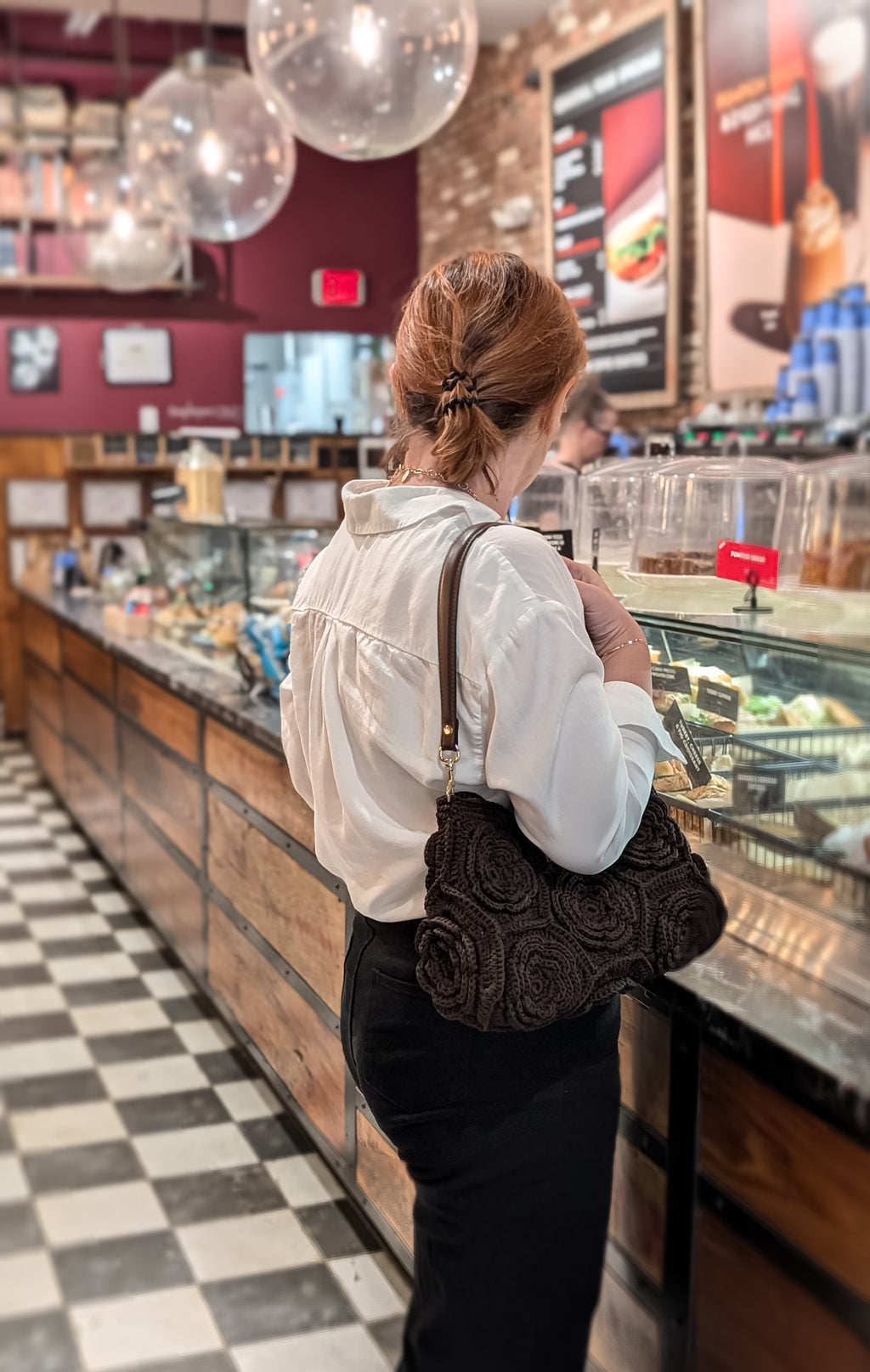 Aurora Tote | Crochet Handmade Bag | Color Dark Chocolate Brown