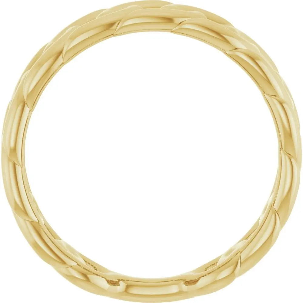 Stackable Chain Link Ring in 14K Gold