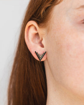 Valor Black Onyx Stud Earrings