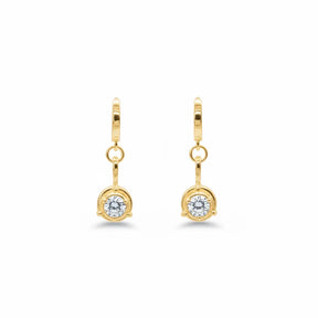 Stardust Moissanite Dangle Earrings
