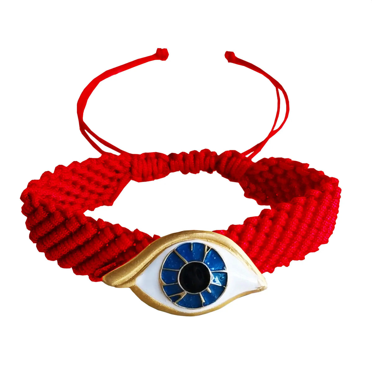 Eye Knitted Red Bracelet