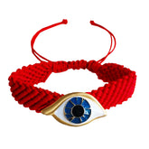 Eye Knitted Red Bracelet