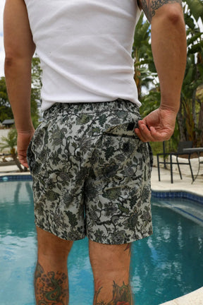 Green Paisley Deck shorts