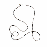 White Pearl and Black Spinel Beaded Necklace