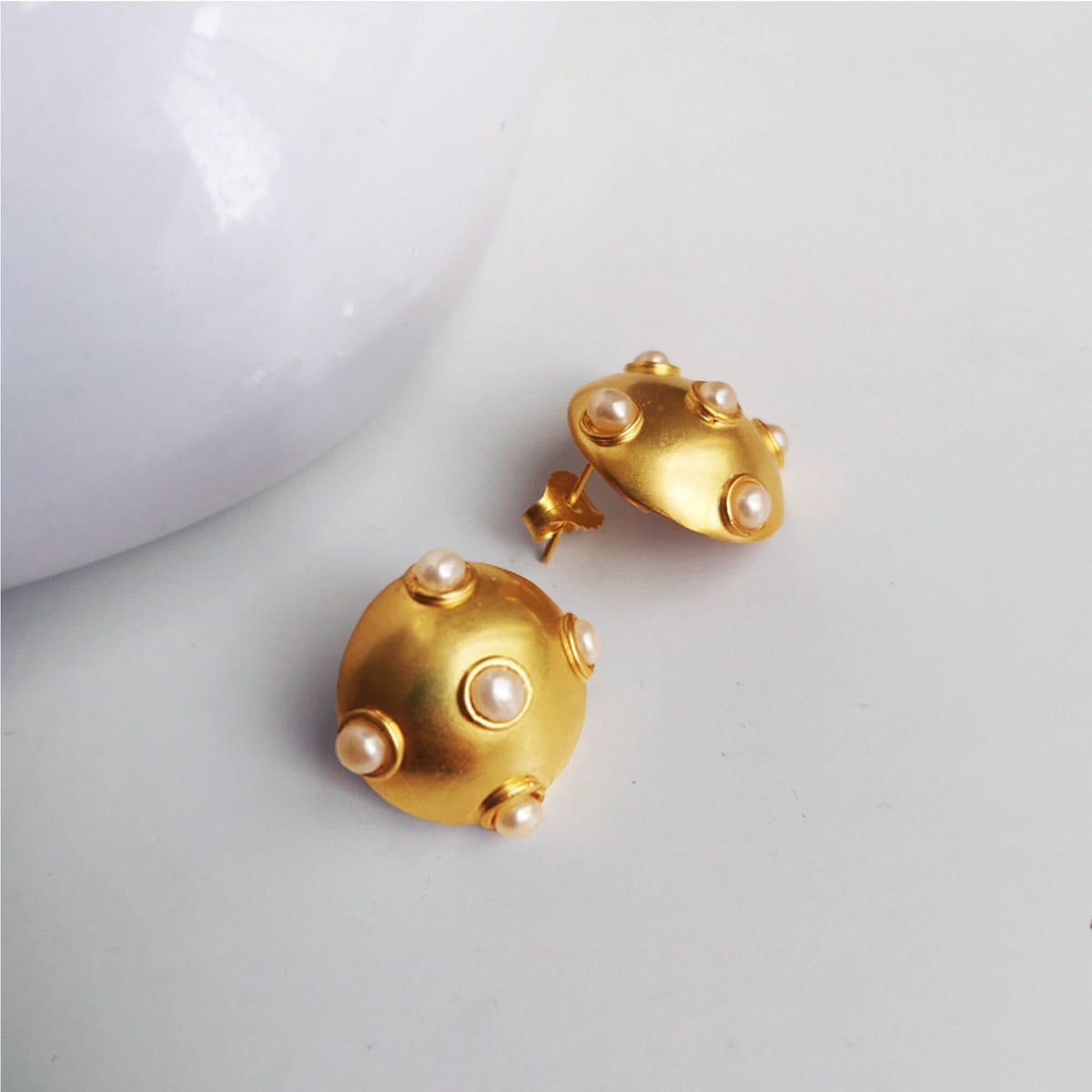 Pearl Ball Earrings