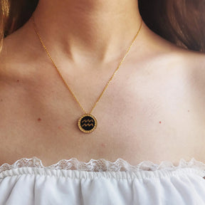 Aquarius Horoscope Necklace