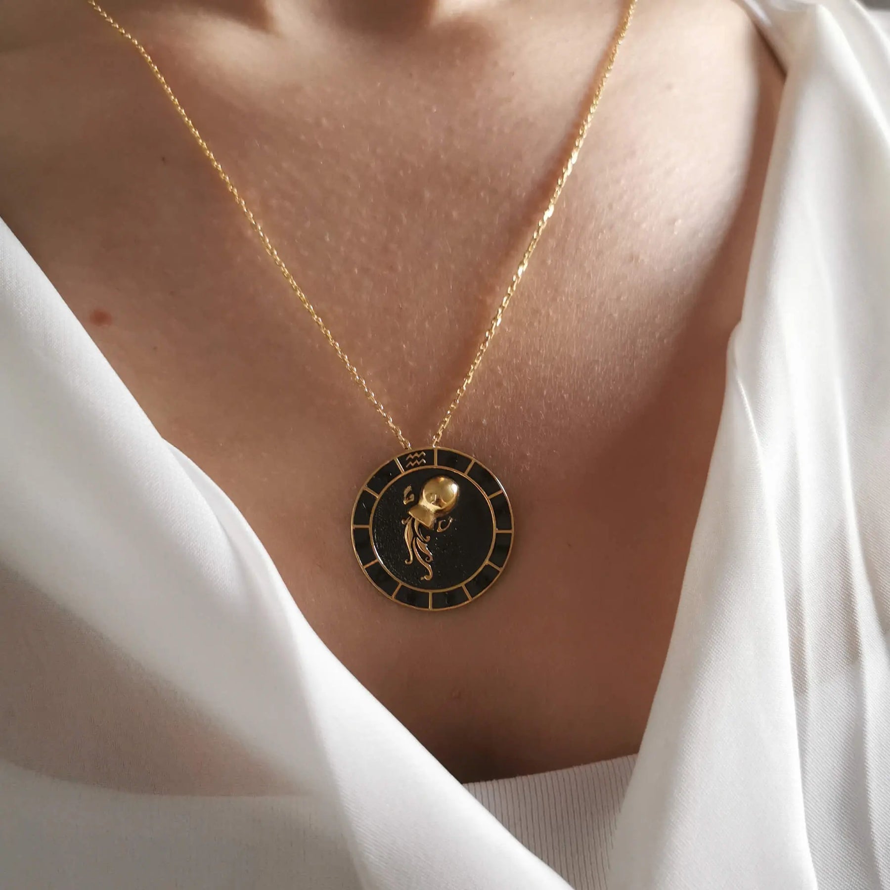 Aquarius Zodiac Necklace