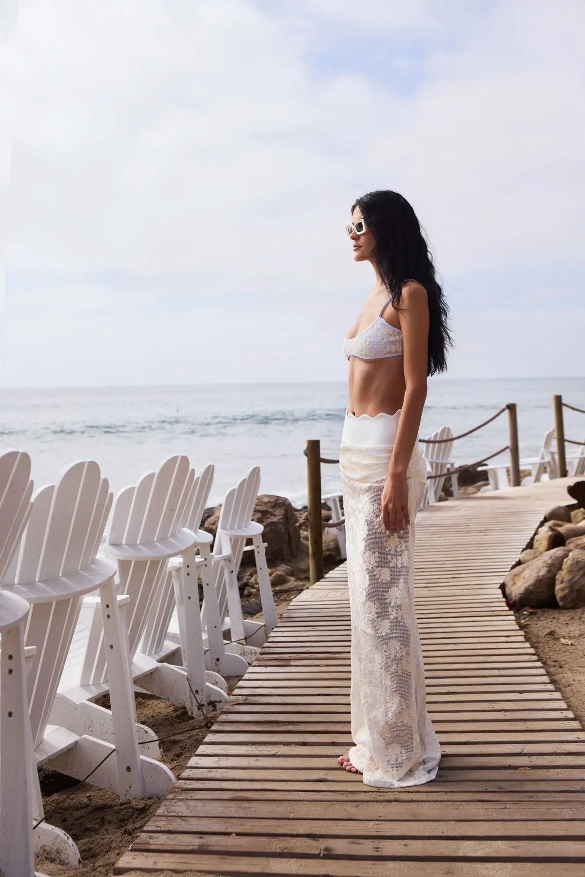Sirène Lace Top White