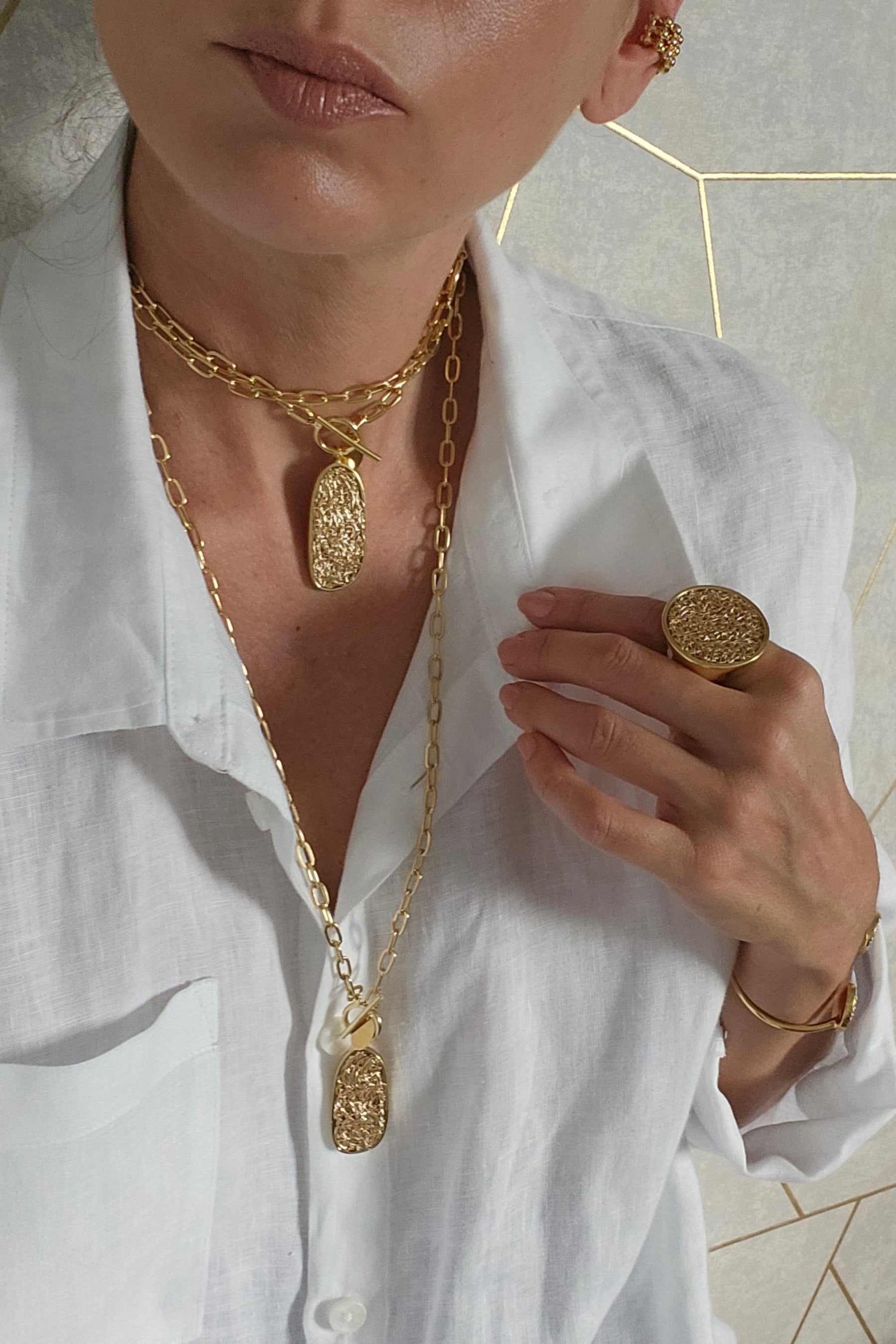 Element Pendant Long Necklace