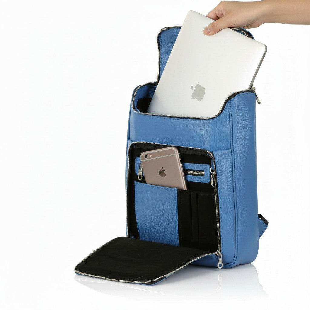Medium Laptop Pack - Light Blue Pebble