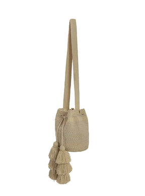 Medium Sand Wayuu Handcrafted Mochila