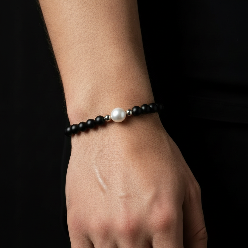Onyx Pearl Bracelet