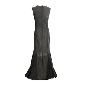 Diana Dress-Distressed Black Mermaid Gown