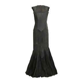 Diana Dress-Distressed Black Mermaid Gown