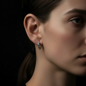 Moissanite Large Diamond Clicker Hoop – Precision Hinged Earrings