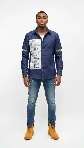 THE CONCORD NEWSPAPER DENIM SHIRT