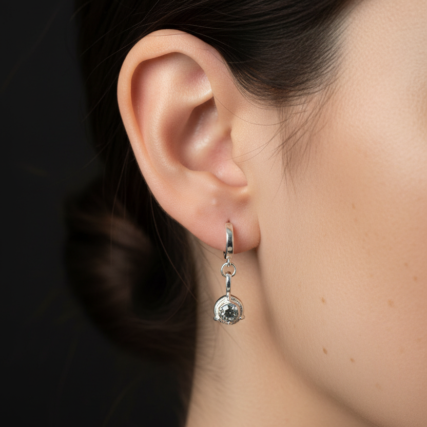 Stardust Moissanite Dangle Earrings