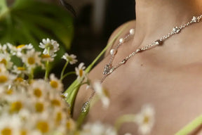 Devotion Cupid Pearl Rose Necklace