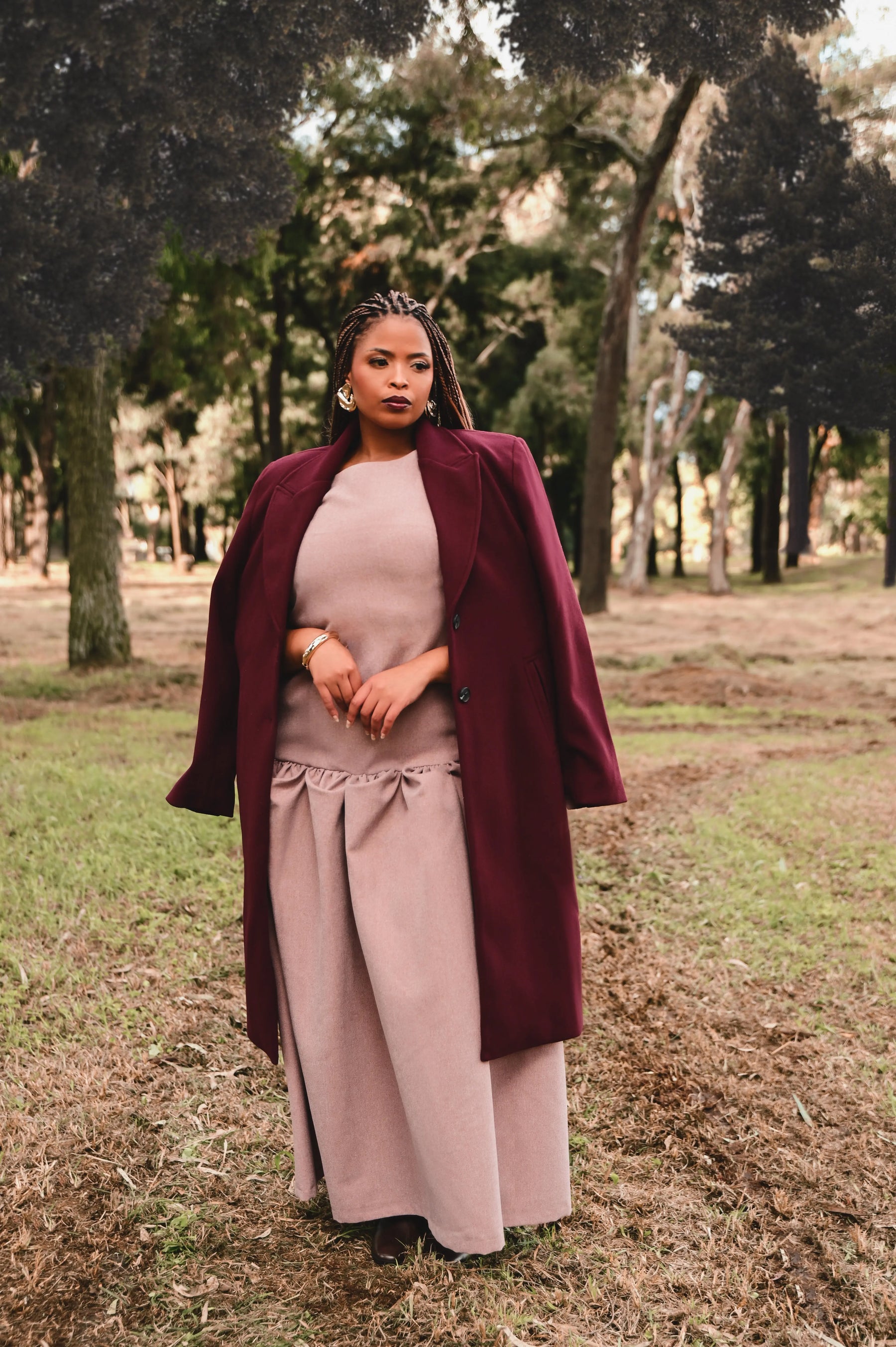 Makena Sculpted Maxi Dress - Blush