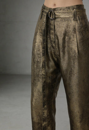 Burnt Gold High Waisted Pant