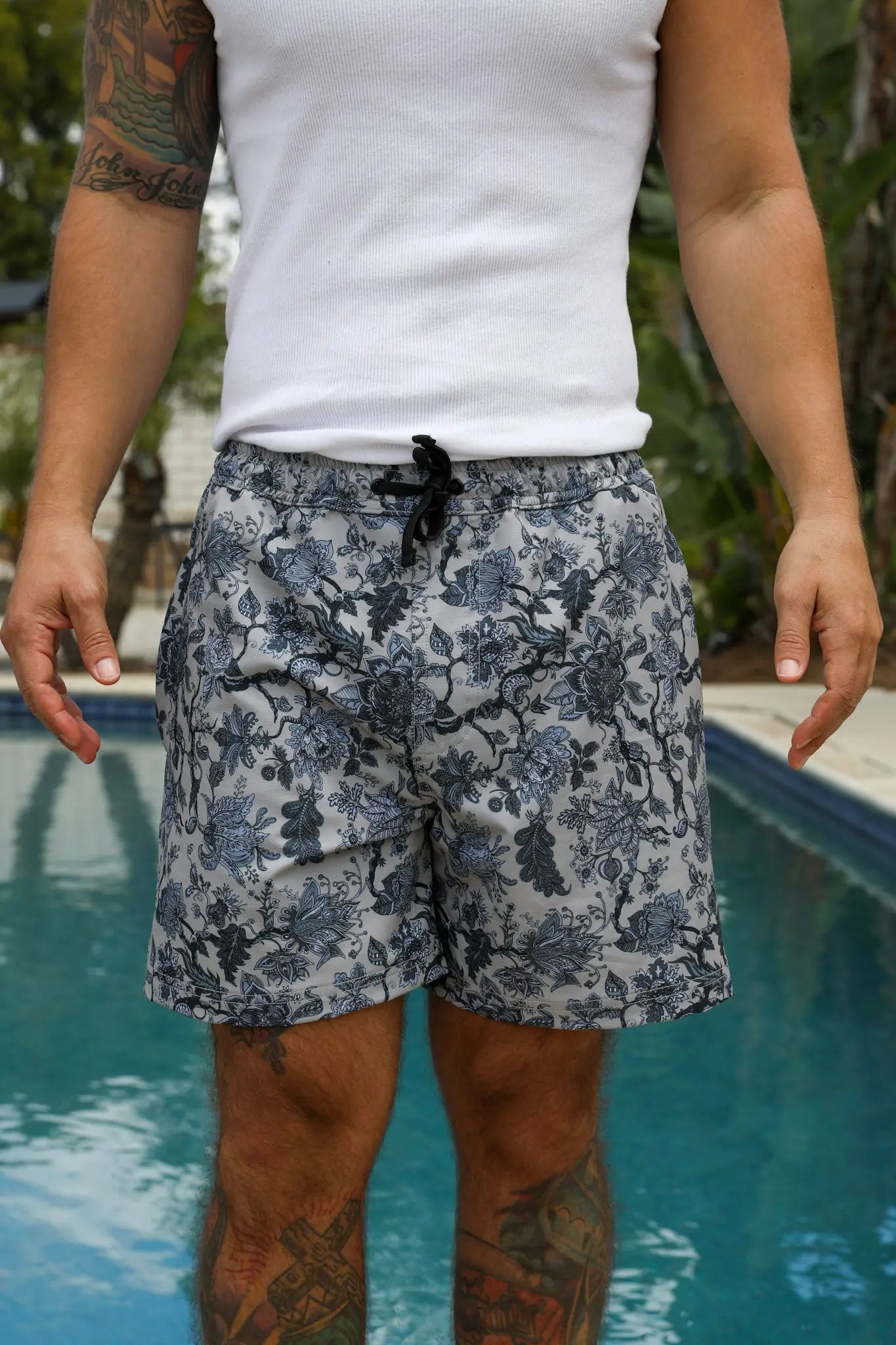 Blue Paisley Deck shorts