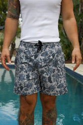 Blue Paisley Deck shorts