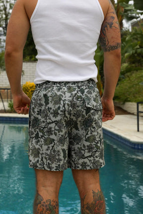 Green Paisley Deck shorts