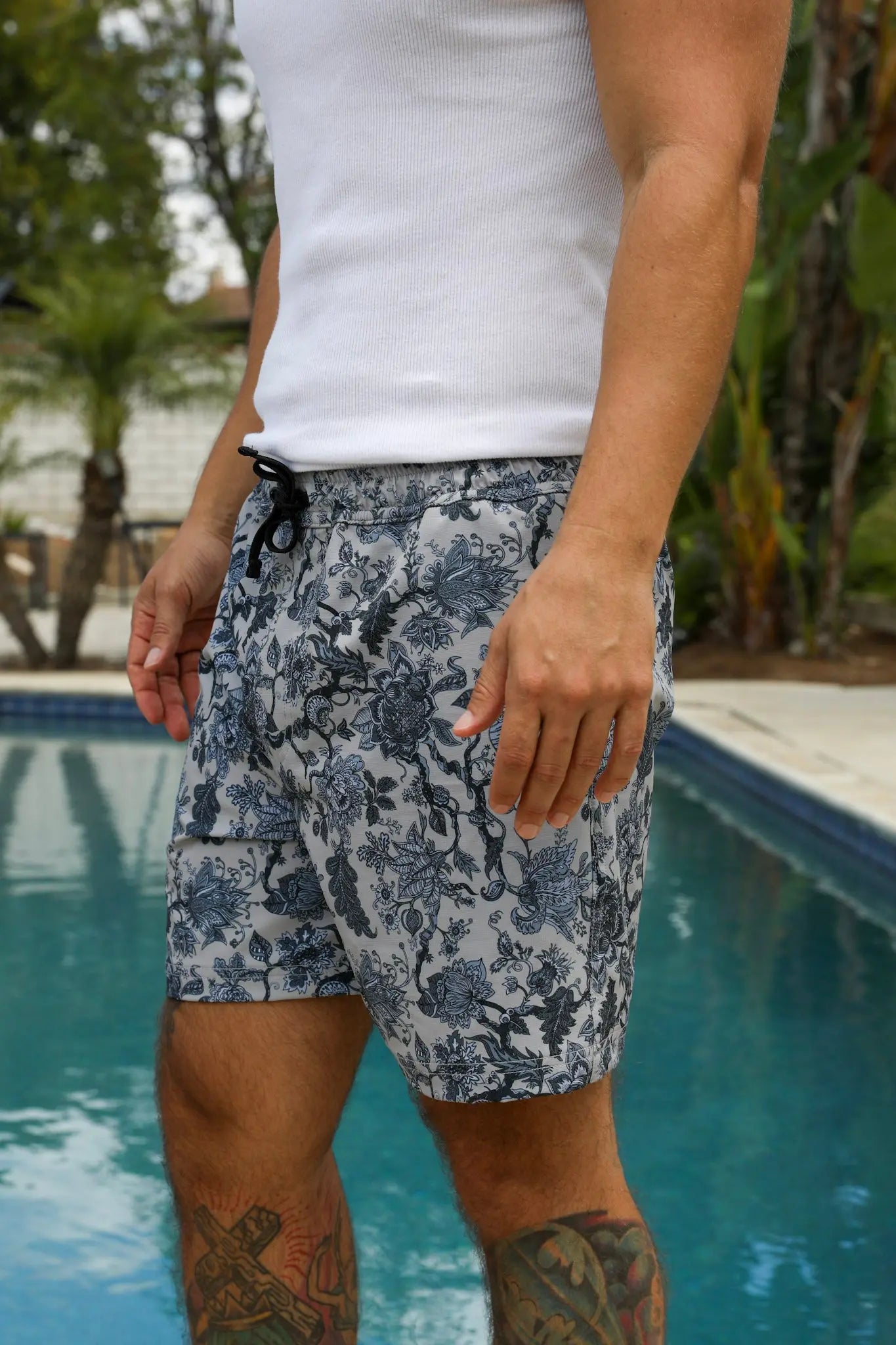 Blue Paisley Deck shorts